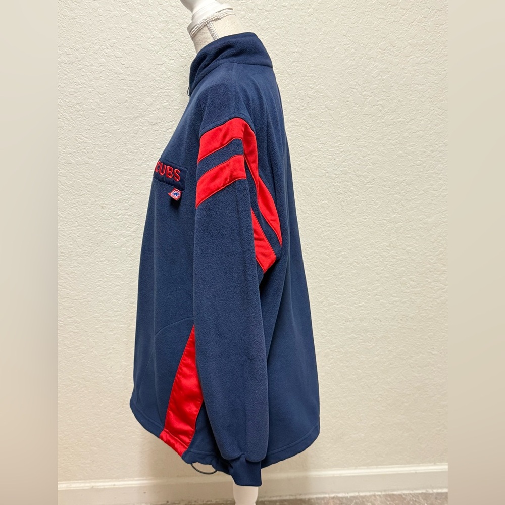 Chicago Cubs Navy and Red Men's Fleece Pullover Size - Picture 14 of 16